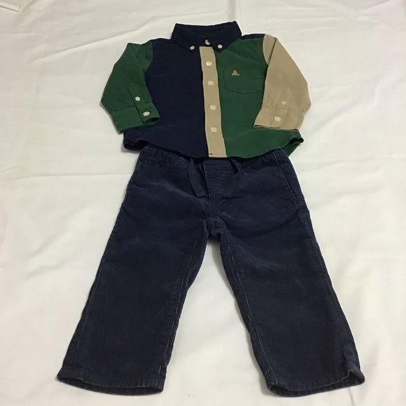 Gap Baby Boy Toddler Bundle 4-piece Outfit Shirt Pants Bosysuit Size 12-18 Month - Picture 2 of 16